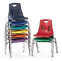 Berries Series Childrens Stack Chair - Chrome Legs childrens chair, stack chairs, metal frame stack chair, berries seating